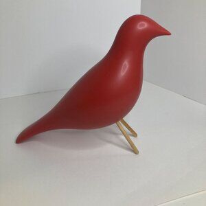 Sporvil Ceramics Pottery Bird Clay Colored 4 x 10" Made in Portugal Wood Legs